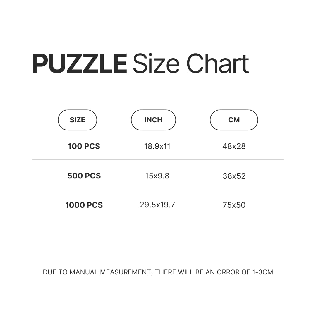 Puzzle Size Chart - Cookie Run Kingdom Shop